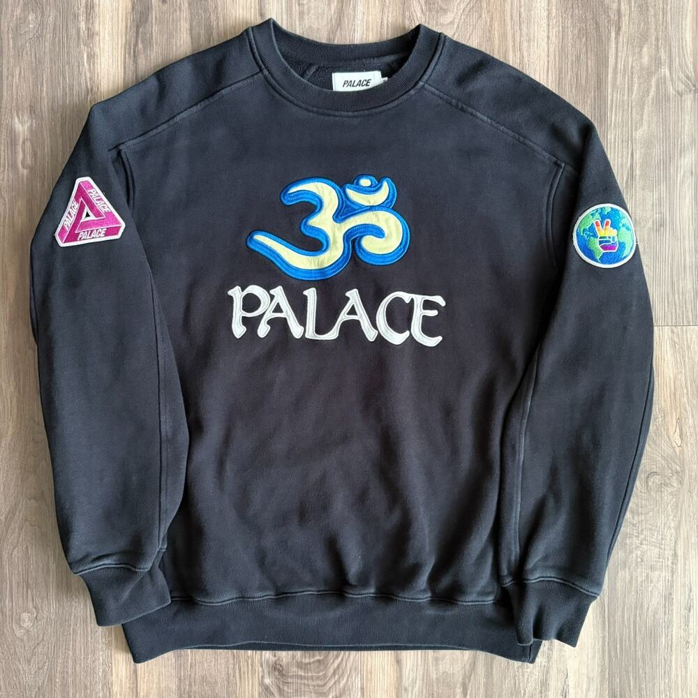 Palace “No Place Like Om” Crewneck Sweatshirt Men's Size XL Black